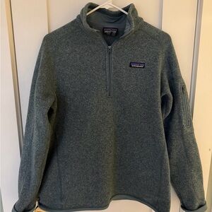 Patagonia Men’s Moss Green Quarter-Zip Fleece Pullover